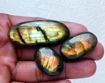 Natural PREHNITE Cabochon Amazing A+ 75 Ct #14 Quality PREHNITE Loose Stone Semi Precious Hand Polish For Jewelry Making 5 Piece Lot