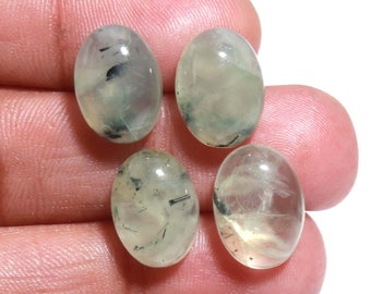 Natural PREHNITE Cabochon Amazing A+ 75 Ct #14 Quality PREHNITE Loose Stone Semi Precious Hand Polish For Jewelry Making 5 Piece Lot