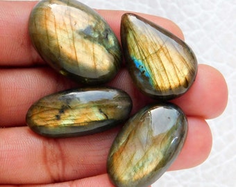 Natural PREHNITE Cabochon Amazing A+ 75 Ct #14 Quality PREHNITE Loose Stone Semi Precious Hand Polish For Jewelry Making 5 Piece Lot