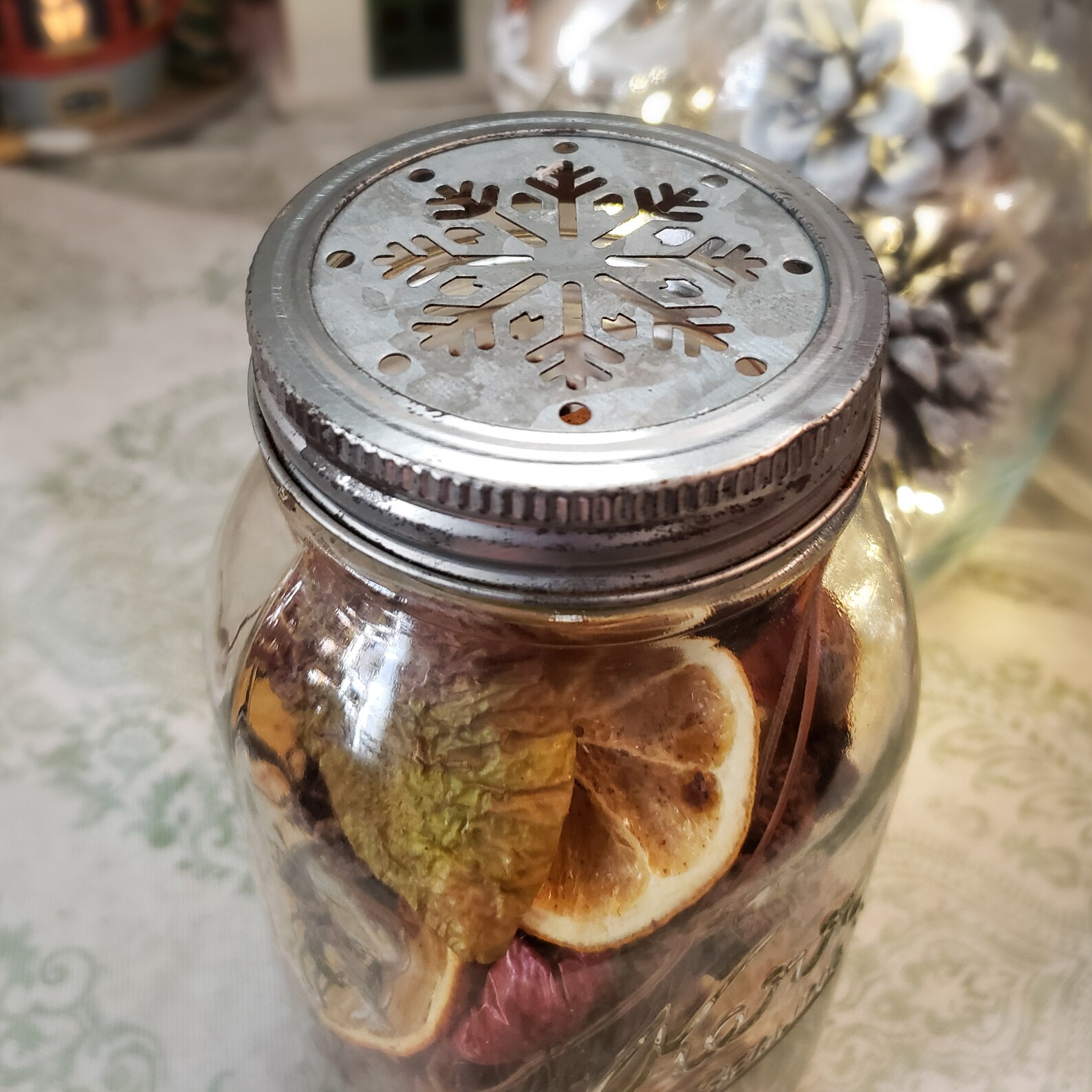 Christmas Holiday Simmer Pot, Dried Fruit Cinnamon Dried Orange Apple