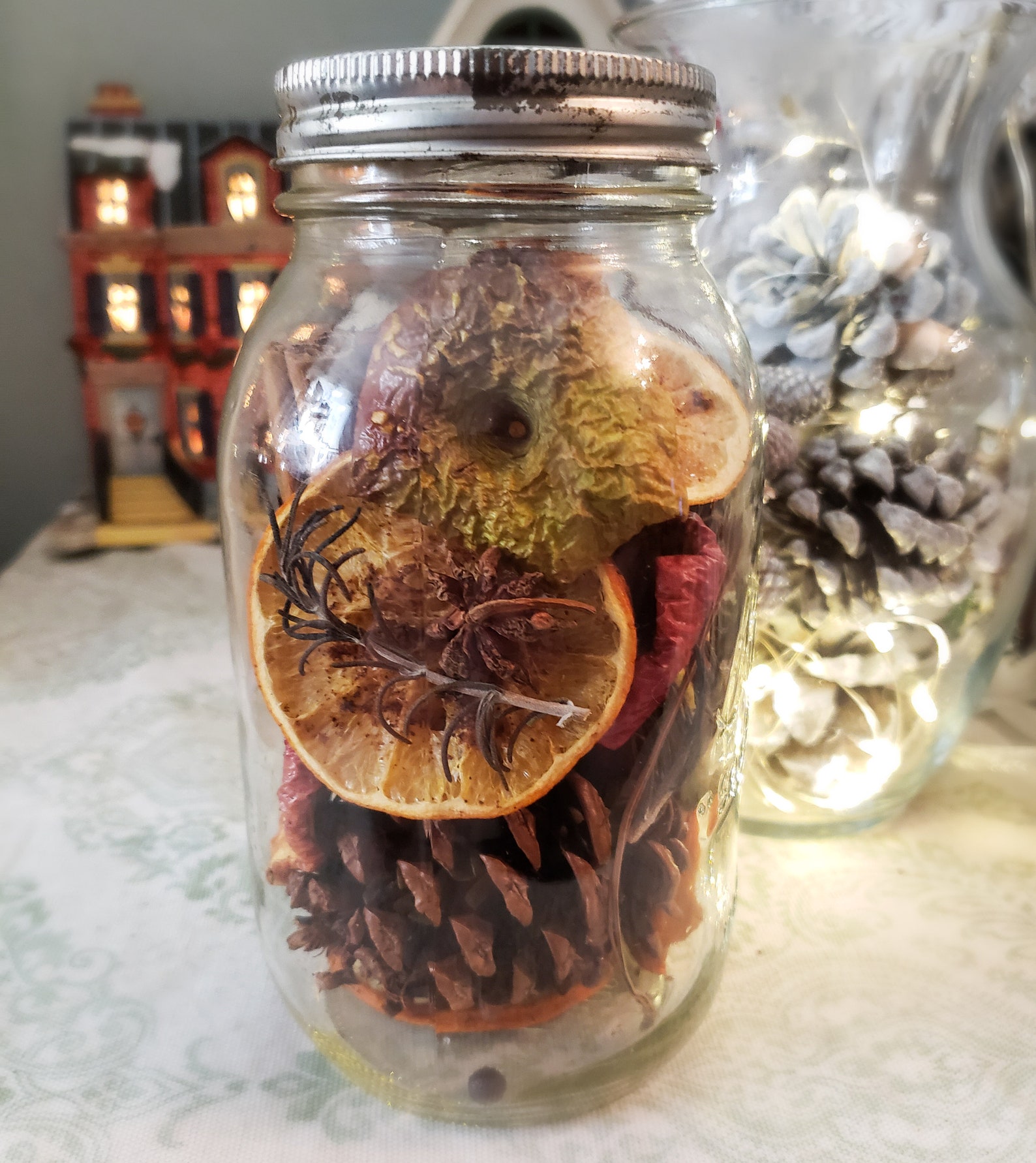 Christmas Holiday Simmer Pot, Dried Fruit Cinnamon Dried Orange Apple