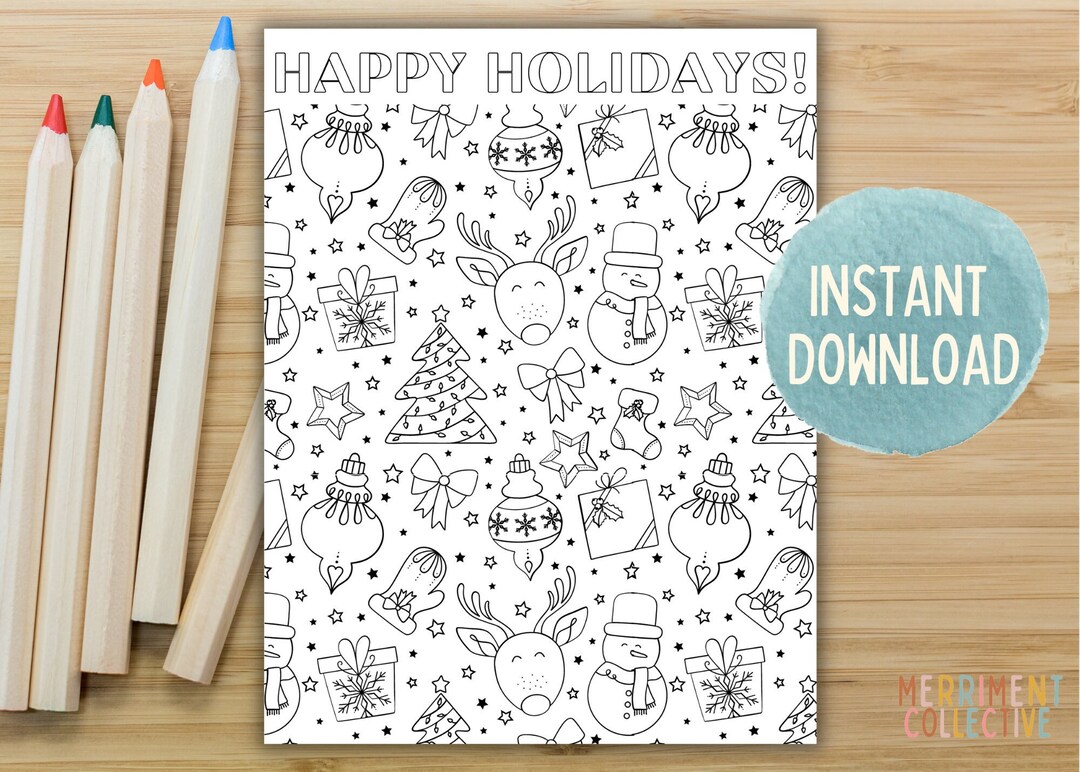 10 Festive Christmas Winter Coloring Pages for All Ages