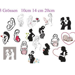 Embroidery file set "Pregnancy"