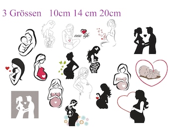 Embroidery file set "Pregnancy"