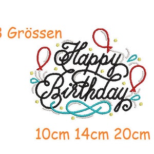 Embroidery file &#39;&#39; Happy Birthday &#39;&#39;