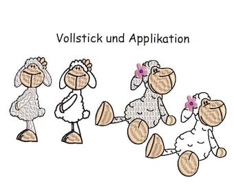 Embroidery file set sheep