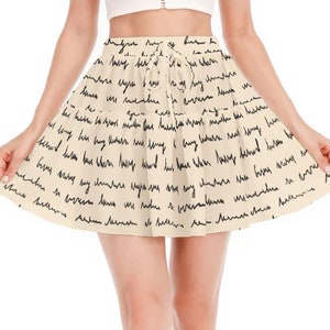 Immaterielle Schrift | Notizen & Ideen | All-Over Print Damen Rüschen Minirock