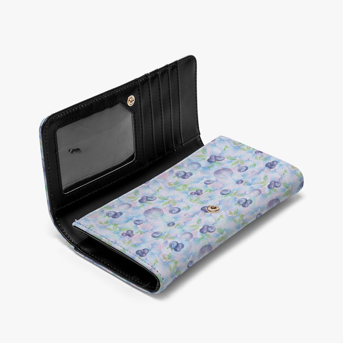 ★keike★ Shape of Wallet Blueberry Bean Kate Spade Spade Flower Jacquard Zip Slim Wallet – ShopCGX