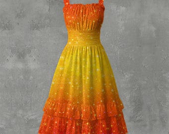 Day Light Ombre | Women‘s Ruffle Hem Dress