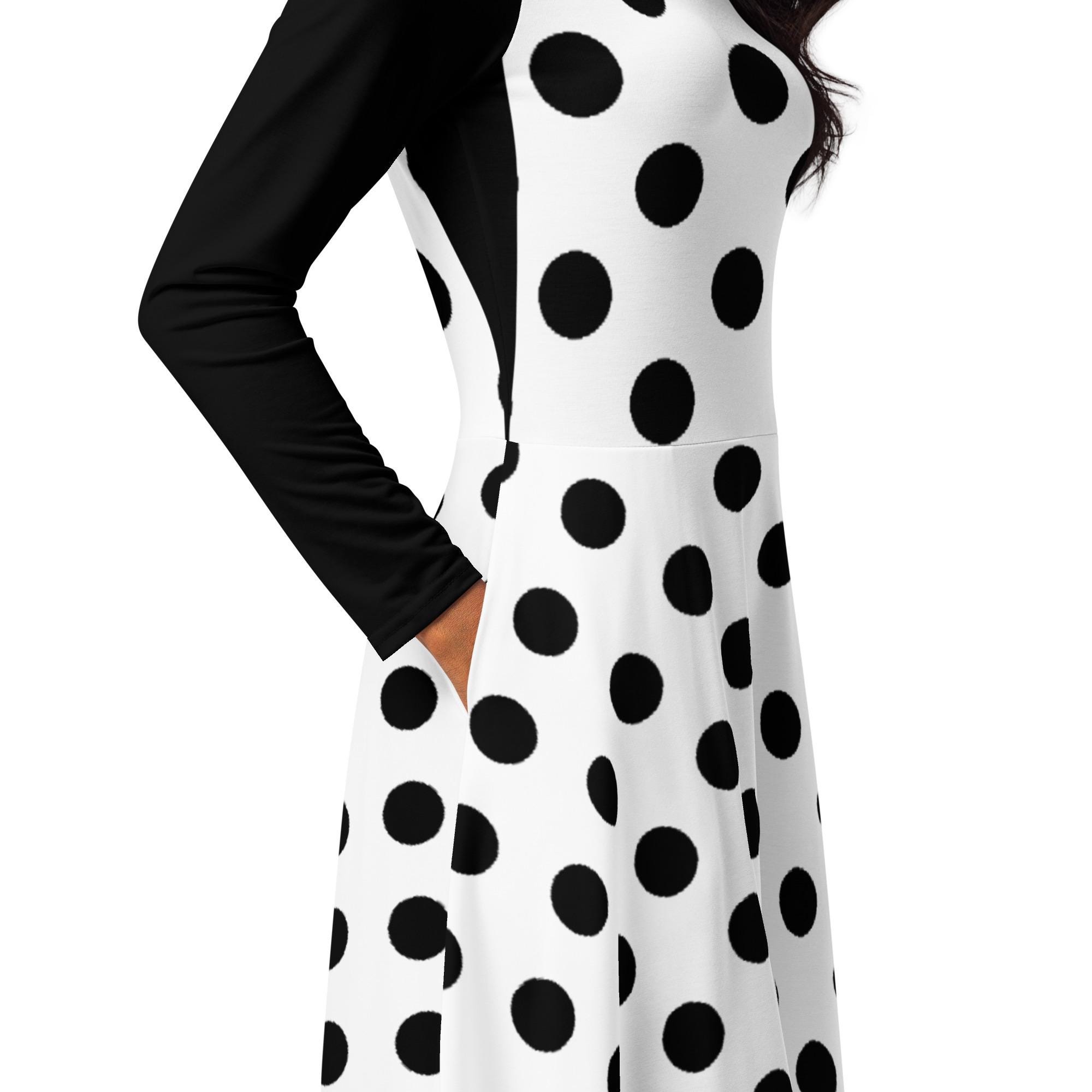 princess polly baby blue dress Ivory & Black Spot Print Midi Shirt Dress With Belt