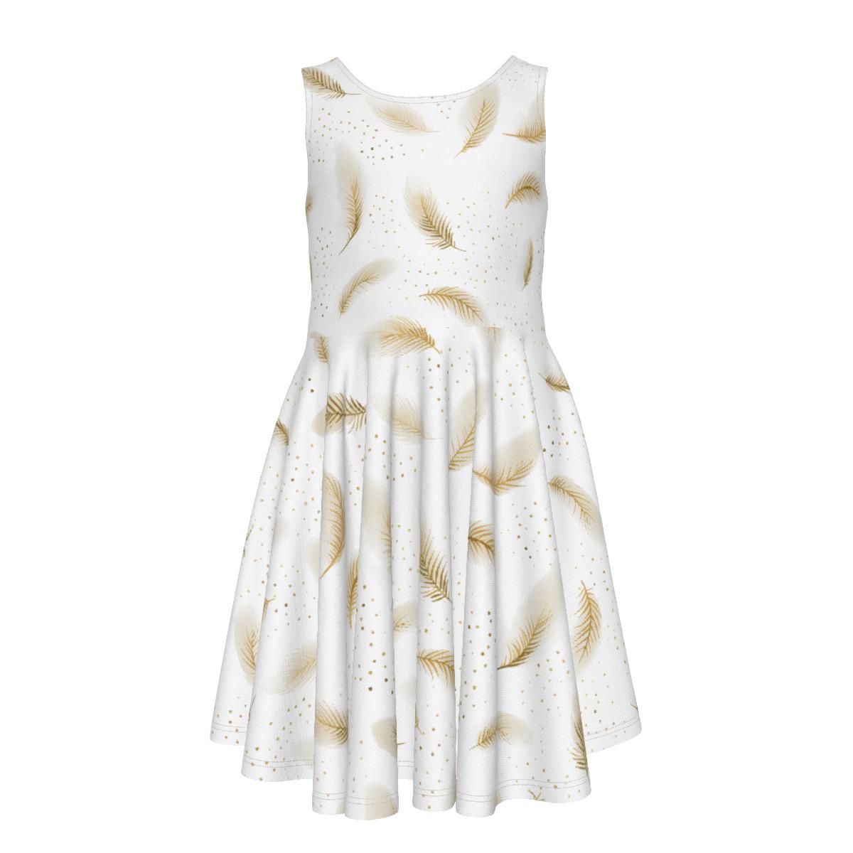 White Feather a Line Dress - Etsy