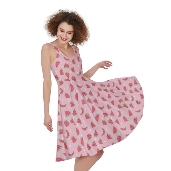 Watermelon All-Over Print Women's Sleeveless Dress | 3 Options to Choose From