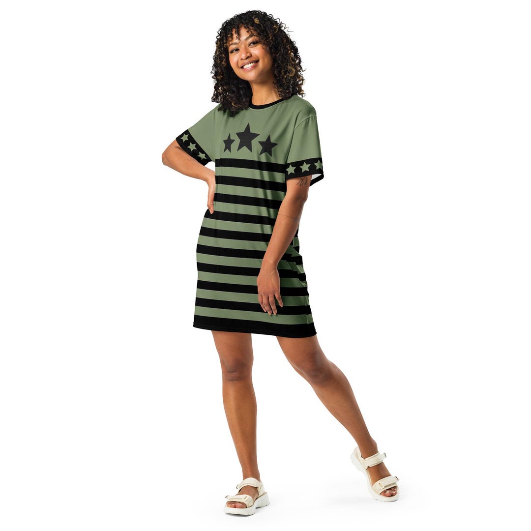 army green t shirt dress Army Look - Inspired By Zendaya main image 1