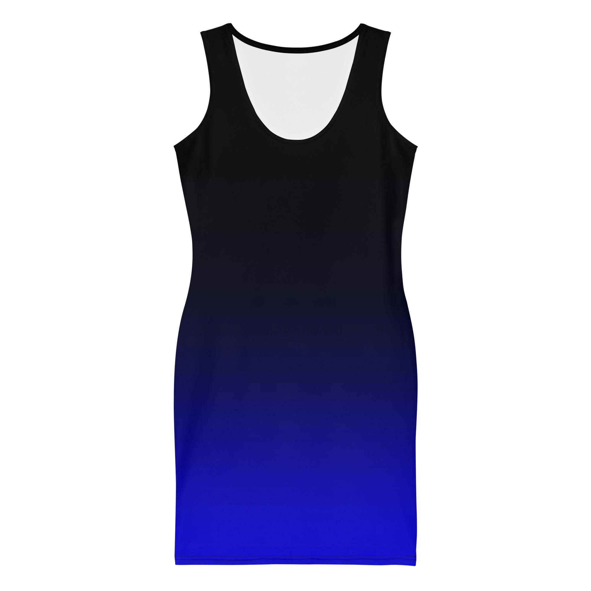 blue ombre bodycon dress Blue Rhinestone One Shoulder Midi Dress