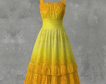 Morning Light Ombre | Women‘s Ruffle Hem Dress