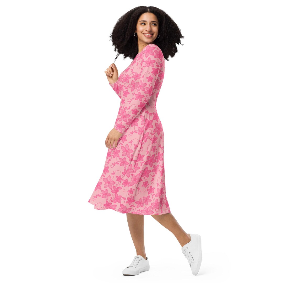 knee length dresses for ladies Barbie Gingham Midi Dress – Bellamour Boutique main image 1