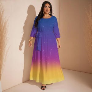 Plus Size Ombre Formal Dress - Etsy