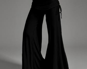 4 "Go with anything" Colors | All-Over Print Women's High Waist Wide Leg Pants