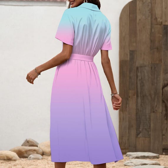 ombre shirt dress Bardot Malira Ombre Mini Shirt Dress