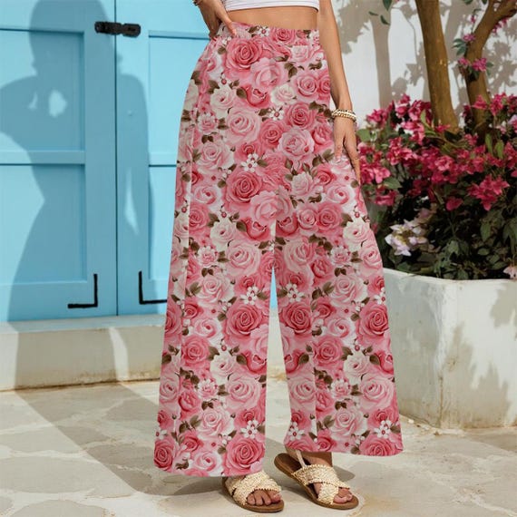 Floral Prints | 5 Pretty Colors! Women's Lightweight Wide-leg