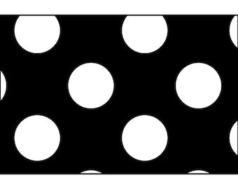 Tela de algodón con lunares blancos grandes