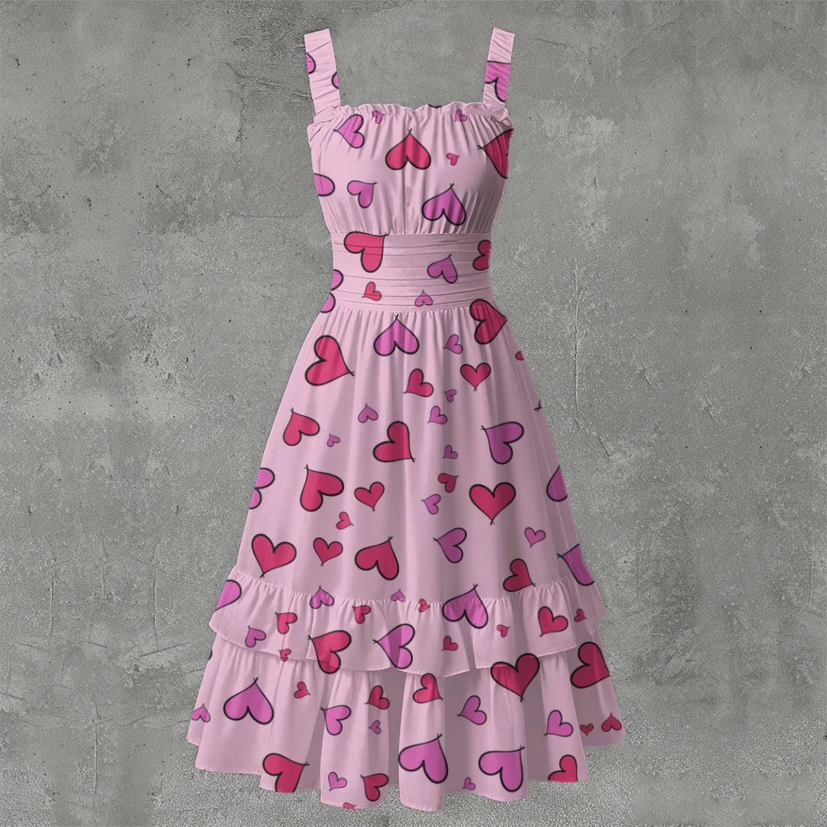3 pink hearts dresses MAJORELLE Trixie Mini Dress in Pink Hearts