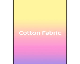 Amor en Naboo / Degradado Ombré Amarillo Rosa Morado / Tela de Algodón Prima Peinado