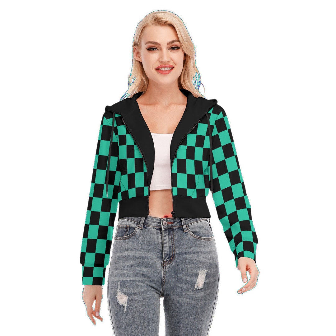 Y's HAND PAINTED PLAID PRINT CROPPED T 黒 il_1080xN.3928004953_df6c.jpg