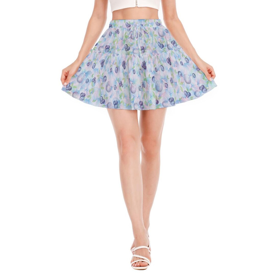 ★AGNEL★Blueberry Pareo Skirt★大人気★ Blueberry Gardenia | Blueberries Over Pastels | Berry Blue