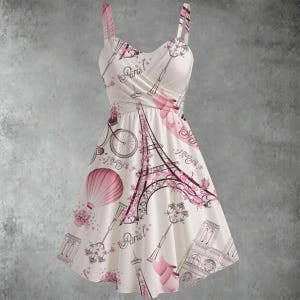 emily in paris pink eiffel tower dress In my Emily in Paris Era  #paris #eiffeltower #parisolympics2024