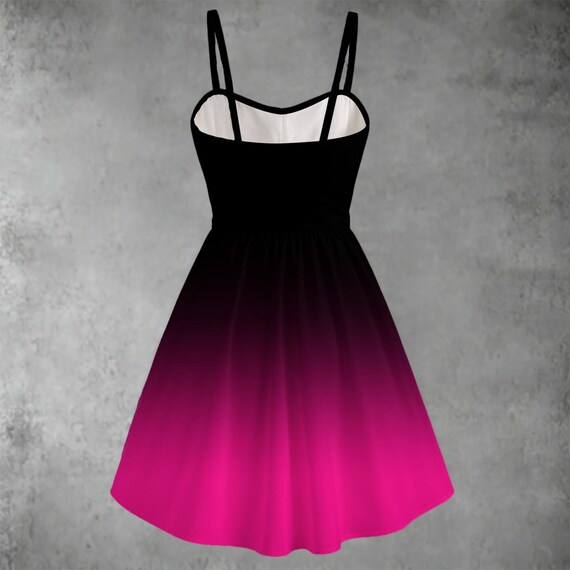 black and pink ombre dress Marlee Asymmetrical Slinky Maxi Dress / Ombre Pink | MESHKI