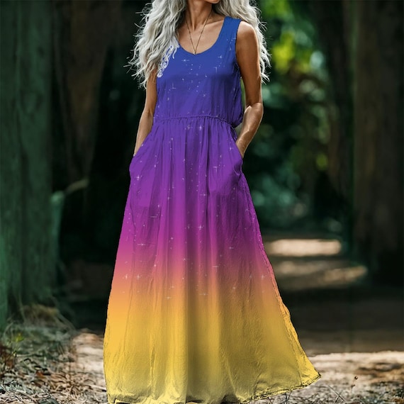 cosmic maxi dress Cosmic Ombre