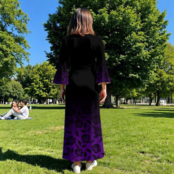 black purple ombre dress Black & Purple Ombre Skater Dress (up to 3X)