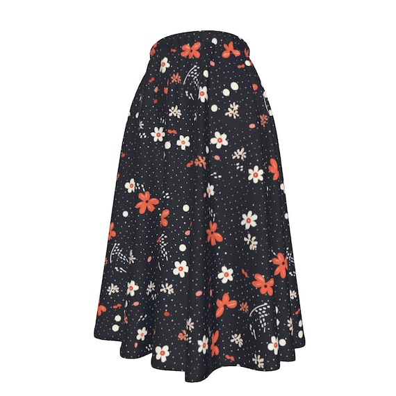 chinese dress ladies Girls Ruffled Midi Skirt