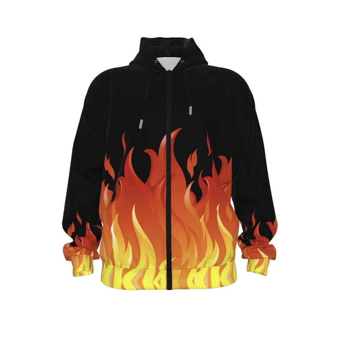 Red Hot Fire | Cosplay Costume | Black Flame All-over Print Unisex