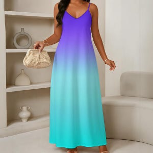 purple and turquoise maxi dress Lila Turquiose Floral Maxi Dress XL