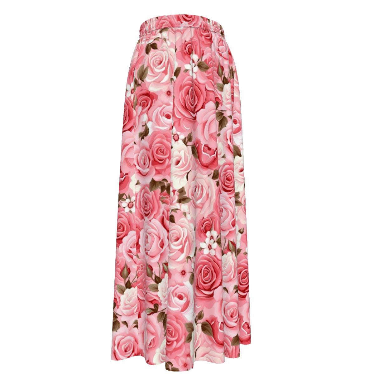 Pretty Pink Roses | Floral All-over Print | Women's Maxi Chiffon