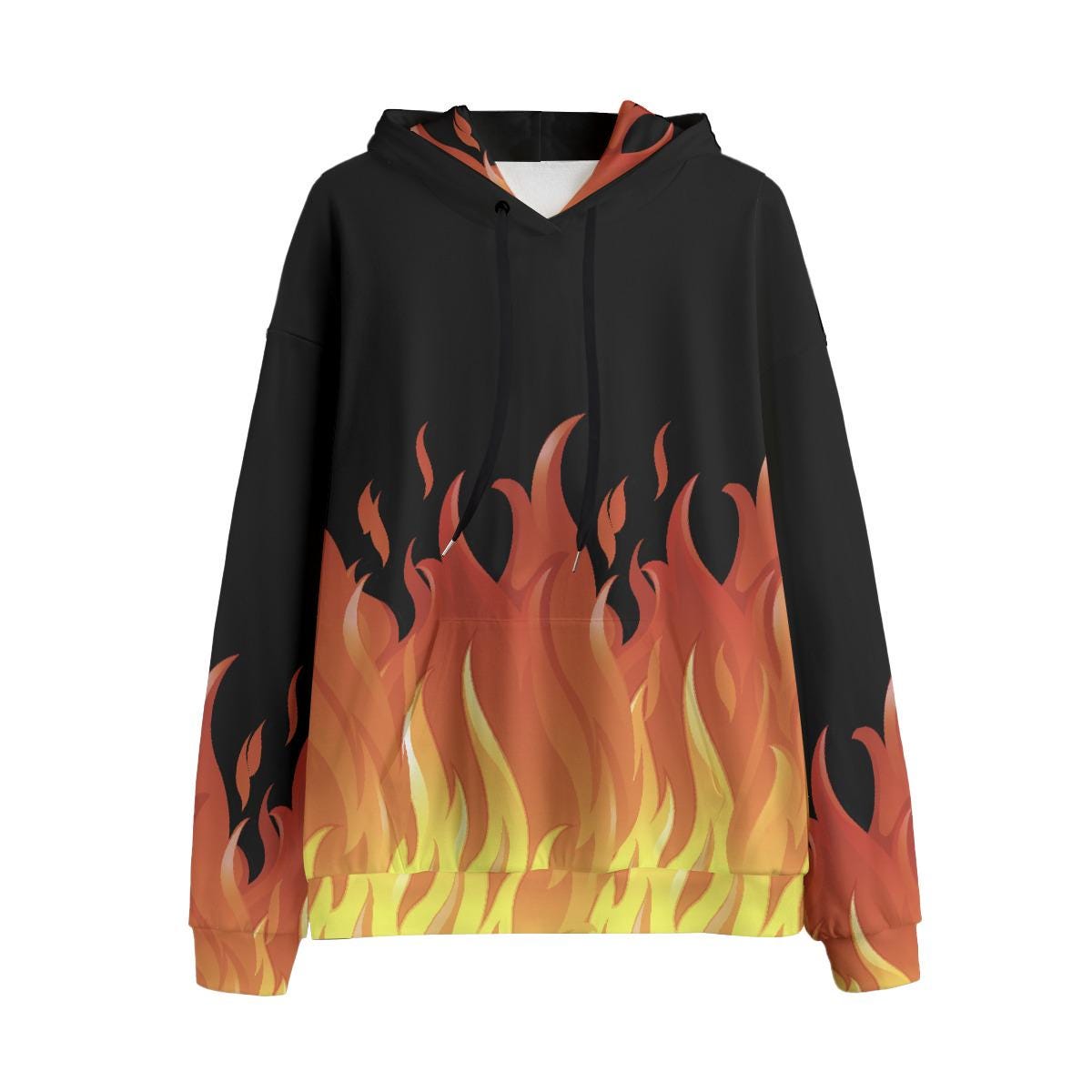 Red Hot Fire | Cosplay Costume | Black Flame All-over Print Unisex 