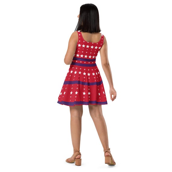red white and blue skater dress Red White and Blue Skating Dress