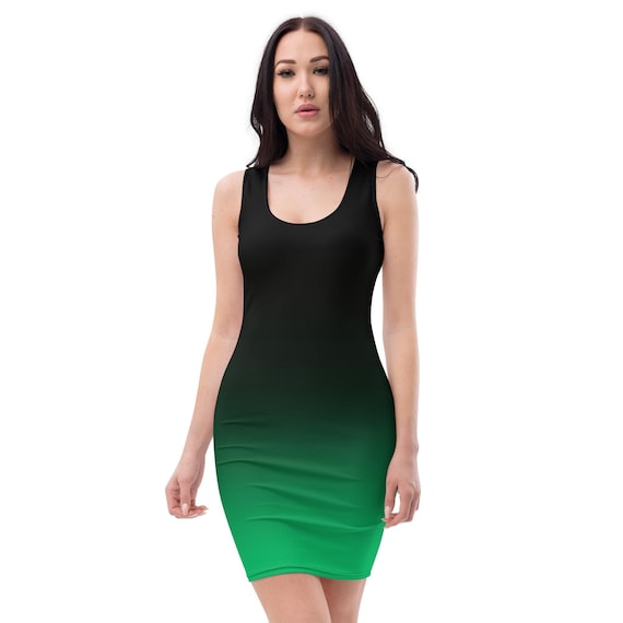 slim fit dress slacks Green Ombre Pleated Maxi Dress main image 0