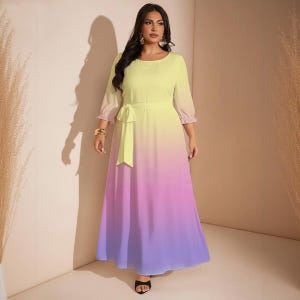 Plus Size Ombre Formal Dress - Etsy