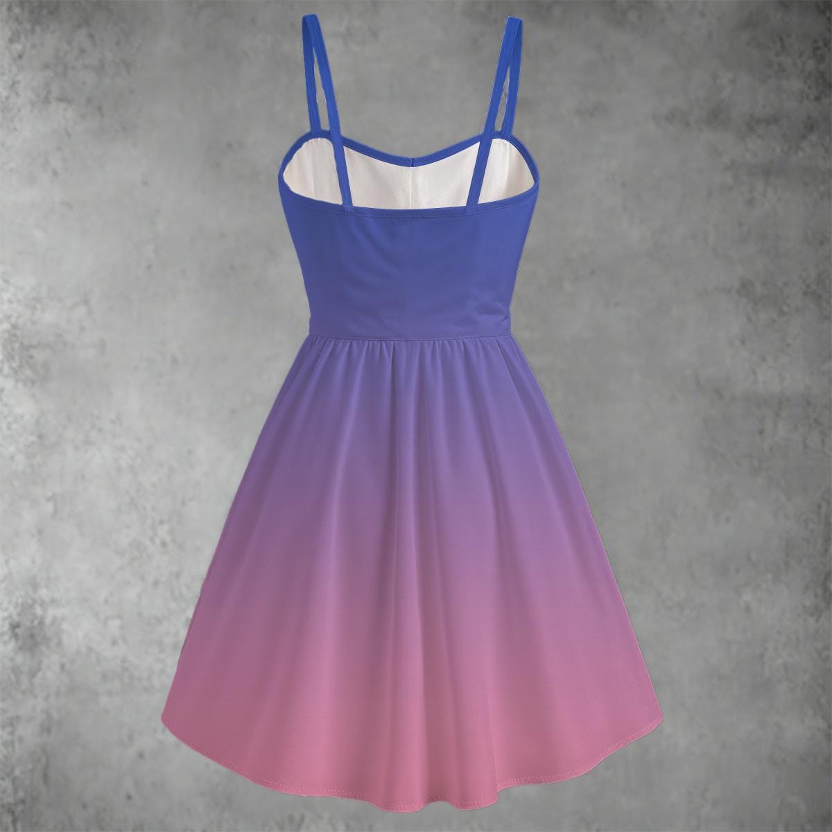 pink and blue ombre dress Royal Blue Dress with African print  At Consignments Edge