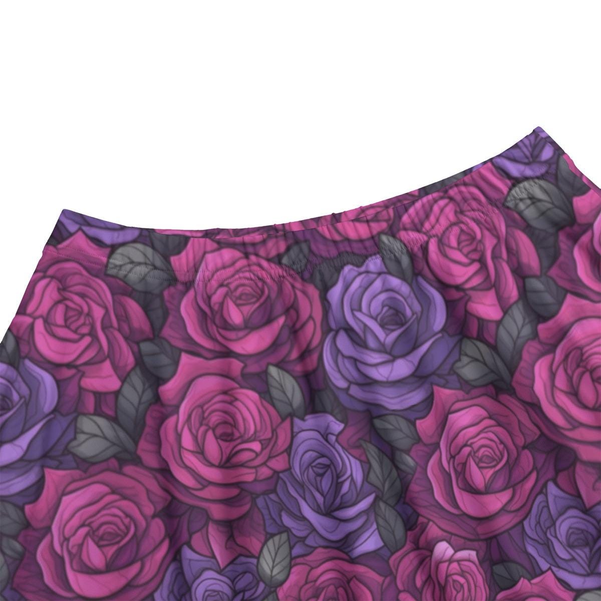 Shade Cloth For Roses Purple Roses | Shades of Purple | All-over Print Women's Long Midi ...