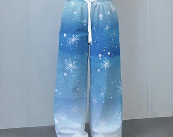 Ice Queen | Snowy | Icey Frozen | Cosplay Costume | Women's Casual Pants | 230GSM