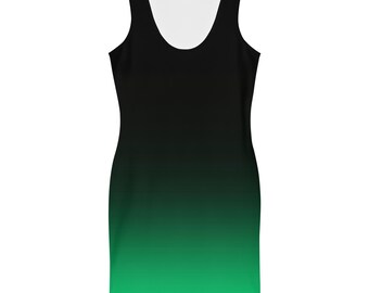 Black & Green Ombre Bodycon Dress - Etsy