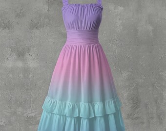 Mermaid Ombre Dresses | So Pretty! Women‘s Ruffle Hem Dress