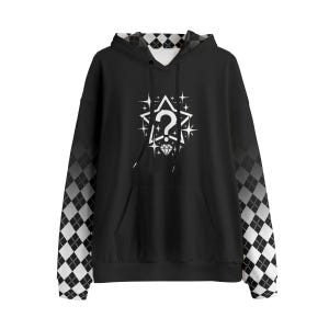 Star Question Mark Diamond Sparkle All-Over Print Unisex Plus Fleece Pullover Hoodie (6 Color Options)