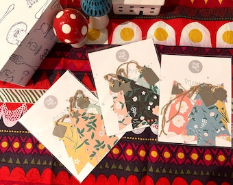 Etiquetas de papel para regalo de Navidad