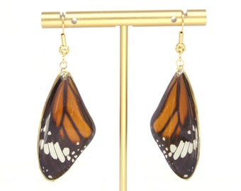 Pendientes de mariposa con gancho de pastor recubiertos de resina