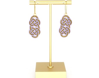 Pendientes colgantes con nudo chino